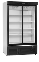 Vitrina frigorifica multideck alba FS1202H, 660 l, +2/+10C, 2 usi glisante Tefcold – vitrina frigorifica multideck pentru expunere produse in magazine