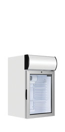 Racitor mic masa alb BC60, 55 l, +2/+10C, 1 usa sticla Tefcold – racitor de masa compact pentru bauturi si produse fresh la puncte de vanzare