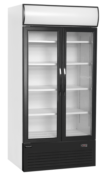 Vitrina frigorifica multideck alba FSC891S, 524 l, +2/+10C, 2 usi Tefcold – vitrina frigorifica multideck pentru expunere produse in magazine