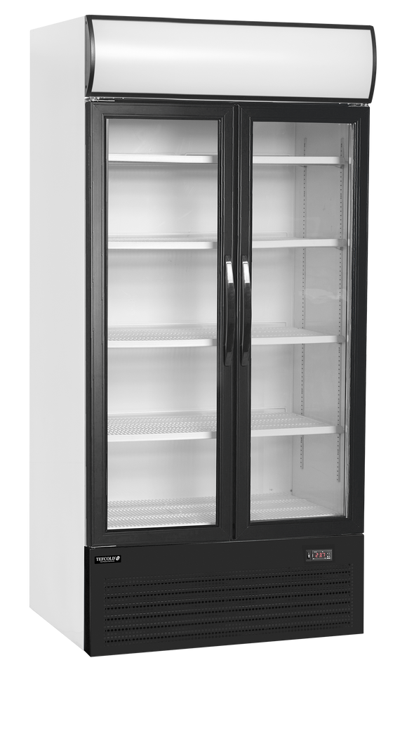 Vitrina frigorifica multideck alba FSC891S, 524 l, +2/+10C, 2 usi Tefcold – vitrina frigorifica multideck pentru expunere produse in magazine