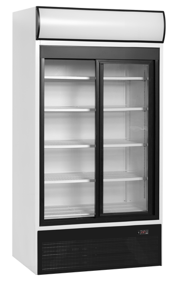 Vitrina frigorifica multideck alba FSC891SH, 524 l, +2/+10C, 2 usi glisante Tefcold – vitrina frigorifica multideck pentru expunere produse in magazine