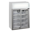 Racitor mic masa alb BC60MC, 60 l, +2/+10C, 2 usi glisante Tefcold – racitor de masa compact pentru bauturi si produse fresh la puncte de vanzare