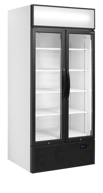 Vitrina frigorifica multideck alba FSC891H, 535 l, +2/+10C, 2 usi Tefcold – vitrina frigorifica multideck pentru expunere produse in magazine