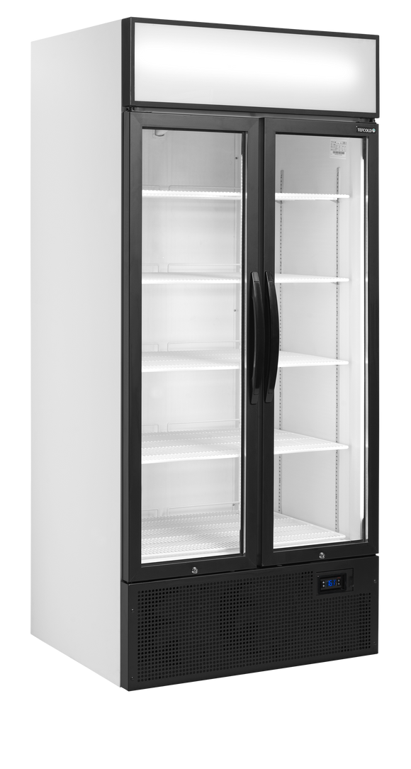 Vitrina frigorifica multideck alba FSC891H, 535 l, +2/+10C, 2 usi Tefcold – vitrina frigorifica multideck pentru expunere produse in magazine