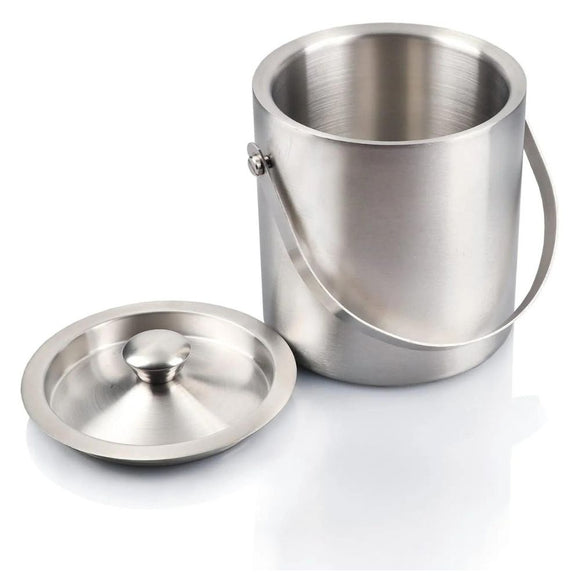 Ghetiera inox 2,5 L. cu pereți dublii și capac, Ø17xH18 cm