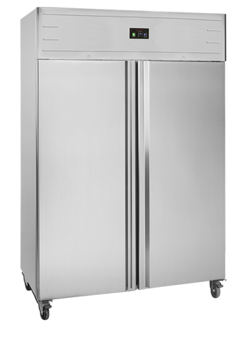 Congelator vertical inox G-line GUF140, 1056 l, -24/-18°C, 2 uși Tefcold – congelator vertical inox G-line pentru bucătărie profesională