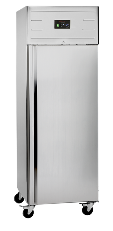 Congelator vertical inox G-line GUF70, 528 l, -24/-18°C, 1 ușă Tefcold – congelator vertical inox G-line pentru bucătărie profesională