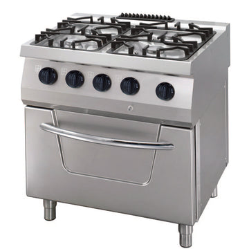 Aragaz cu 4 arzatoare si cuptor electric Maxima, 70cm, 33kW