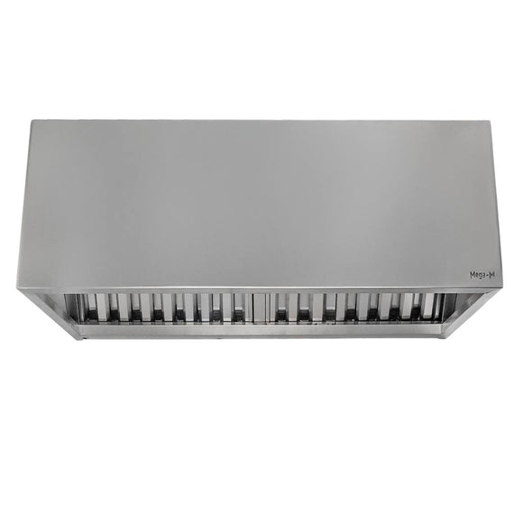 Hota cubica cu colector de grasime 120x100x50 cm, inox