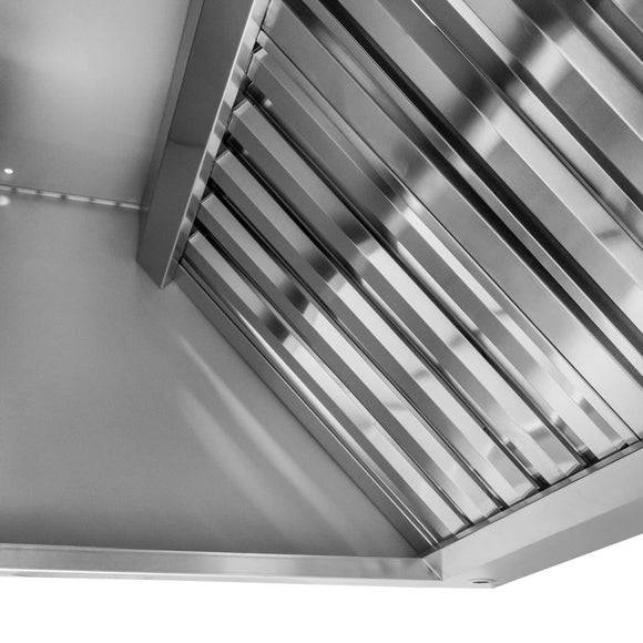Hota cubica cu colector de grasime 120x100x50 cm, inox