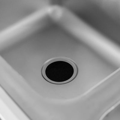 Chiuveta gastronomica cu cuva pe partea dreapta cu masca si polita 160x70x85 cm inox - 0