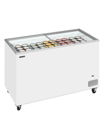 Lada congelator inghetata alba IC401SC vedere laterala Tefcold – lada congelator inghetata pentru magazine, HoReCa si expunere
