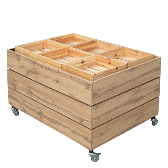 Insula pentru Mega M legume si fructe H-75 cm L-131 cm G-94 cm dab wotan Raft pentru legume si fructe