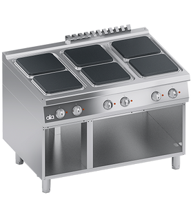 Masina de gatit electrica cu 6 plite, cu baza deschisa, 24 kW