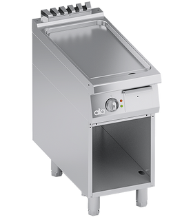 Plita fry top electrica, suprafata de coacere din inox, neted, cu baza deschisa - PERFORMANCE LINE, 7 kW