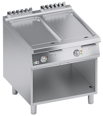 Plita fry top electrica, suprafata de coacere din inox, neted, cu baza deschisa - PERFORMANCE LINE, 14 kW