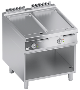 Plita fry top electrica, suprafata de coacere din inox, neted, cu baza deschisa - PERFORMANCE LINE, 14 kW