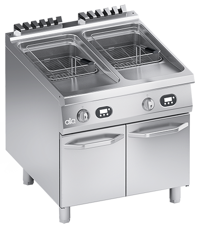 Friteuza electrica cu doua cuve 20+20 Litri - comenzi digitale, 36 kW