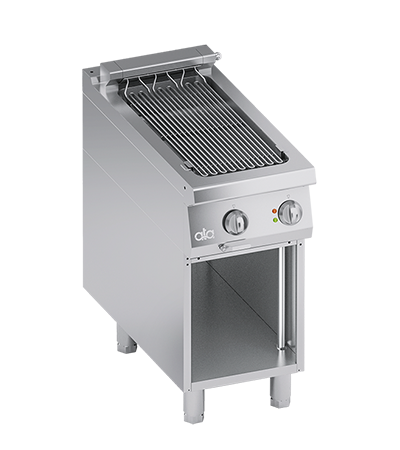 Gratar grill direct cu bazin de apa, alimentare electrica, cu baza deschisa, 5.40 kW