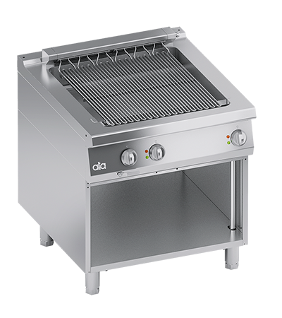 Gratar grill direct cu bazin de apa, alimentare electrica, cu baza deschisa, 10.80 kW