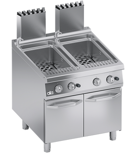 Fierbator paste, bolitor pe gaz cu 2 cuve 2x40 Litri. 28 kW