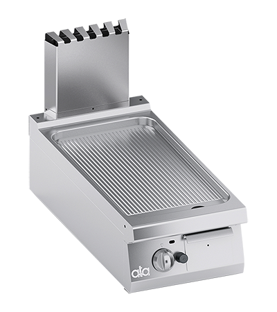 Plita fry top pe gaz, suprafata de coacere din inox,striat - PERFORMANCE LINE, 9 kW