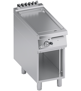 Plita fry top pe gaz, suprafata de coacere din inox,neted, cu baza deschisa - PERFORMANCE LINE, 9 kW