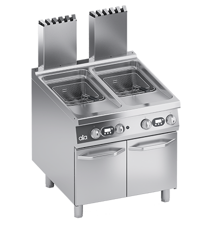 Friteuza pe gaz cu doua cuve 22+22 Litri comenzi digitale - PERFORMANCE LINE, 42 kW