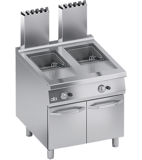 Friteuza pe gaz cu doua cuve 20+20 Litri, 36 kW