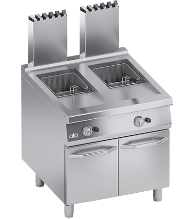 Friteuza pe gaz cu doua cuve 20+20 Litri, 36 kW