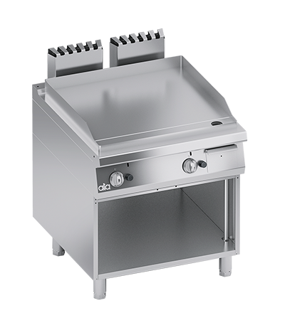 Plita fry top neted, cu baza deschisa, 12 kW