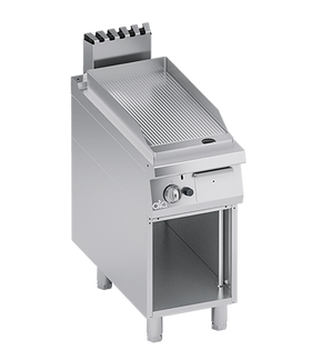 Plita fry top striat, cu baza deschisa, 6 kW