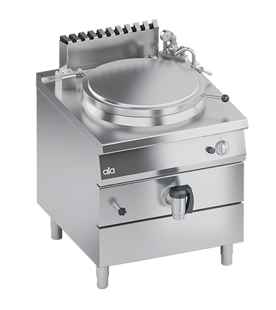 Marmita pe gaz inclazire indirecta cu manta de aburi,, 100 Litri, 21 kW