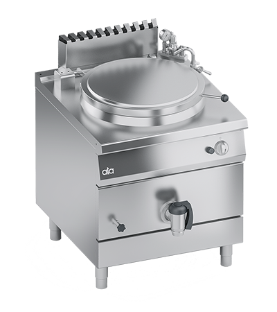 Marmita pe gaz inclazire indirecta cu manta de aburi,, 150 Litri, 21 kW