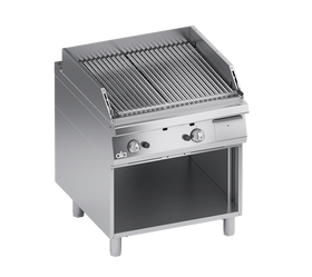 Gratar cu roca vulcanica, cu baza deschisa, 23 kW