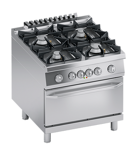 Masina de gatit / Aragaz cu 4 focuri, cuptor electric GN 2/1 - PERFORMANCE LINE, 32 kW