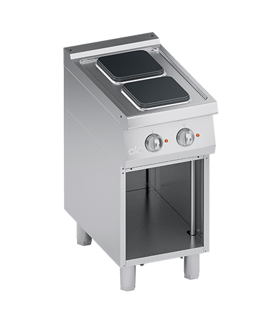 Masina de gatit electrica cu 2 plite dreptunghiulare, baza deschisa, 5.20 kW