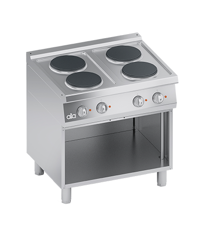 Masina de gatit electrica cu 4 plite, baza deschisa, 10.40 kW