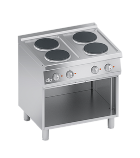 Masina de gatit electrica cu 4 plite, baza deschisa, 10.40 kW