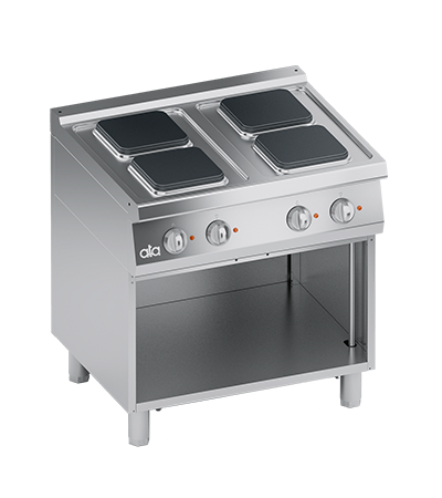 Masina de gatit electrica cu 4 plite dreptunghiulare, baza deschisa, 10.40 kW