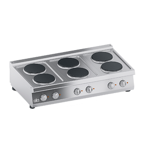 Masina de gatit electrica, model de banc cu 6 plite, 15.60 kW