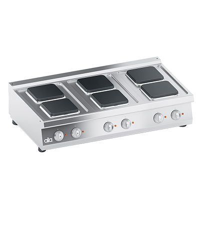 Masina de gatit electrica, model de banc cu 6 plite dreptunghiulare, 15.60 kW