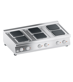 Masina de gatit electrica, model de banc cu 6 plite dreptunghiulare, 15.60 kW