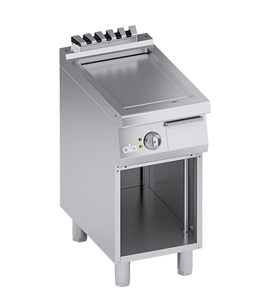 Plita fry-top electrica, neted, zona de coacere din inox, baza deschisa - PERFORMANCE LINE, 5 kW