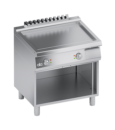 Plita fry-top electrica, neted, zona de coacere din inox, baza deschisa - PERFORMANCE LINE, 10 kW