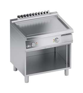 Plita fry-top electrica, neted, zona de coacere din inox, baza deschisa - PERFORMANCE LINE, 10 kW