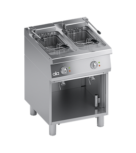 Friteuza electrica 2 x 11 Litri, baza deschisa, model slim, 17.4 kW