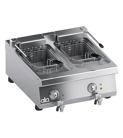 Friteuza electrica 2 x 11 Litri, model slim, 17.4 kW