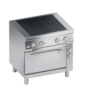 Masina de gatit electrica cu 4 plite, cuptor electric cu convectie GN 1/1, 13.65 kW