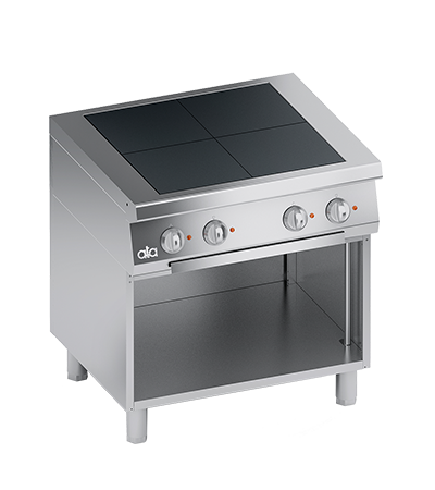 Masina de gatit electrica cu 4 plite dreptunghiulare, baza deschisa, 10 kW